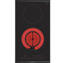 Plaque de cuisson Bosch avec deux zones de cuisson, dont une en marche
