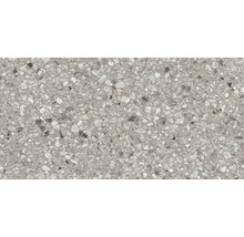 Dalle de terrasse FLAIRSTONE en grès cérame fin Terrazzo grigio bords rectifiés 120 x 60 x 2 cm-thumb-3