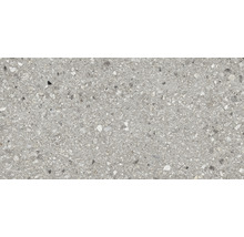 Dalle de terrasse FLAIRSTONE en grès cérame fin Terrazzo grigio bords rectifiés 120 x 60 x 2 cm-thumb-2