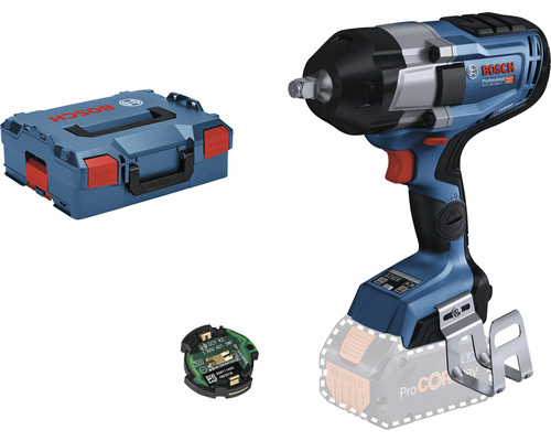 Visseuse à choc sur batterie Bosch Professional Connectivity GDS 18V-1000 C BITURBO, avec module Bluetooth Low Energy GCY 42 sans batterie et chargeur