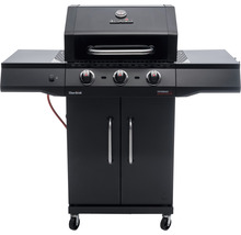 Barbecue à gaz Char-Broil avec trois brûleurs, tablettes latérales et armoire basse