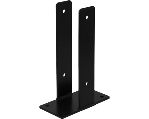 Support de poteau en métal avec plaque de montage et deux bras de support