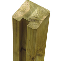 Poteau en bois avec rainure pour construction de clôture