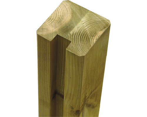 Poteau en bois avec rainure pour construction de clôture
