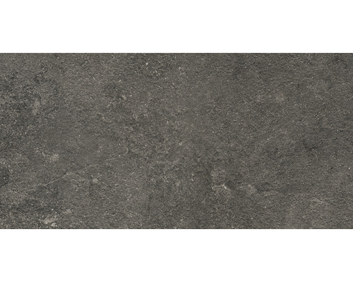 FLAIRSTONE Feinsteinzeug Terrassenplatte Luna Deep Grey rektifizierte Kante 100 cm x 50 cm x 2 cm Fliesenmuster mit rauer Oberfläche
