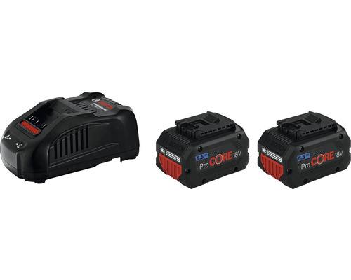 Starter Set Bosch ProCORE 18 V, 2x 5,5 Ah Li Akkus + GAL1880CV Ladegerät