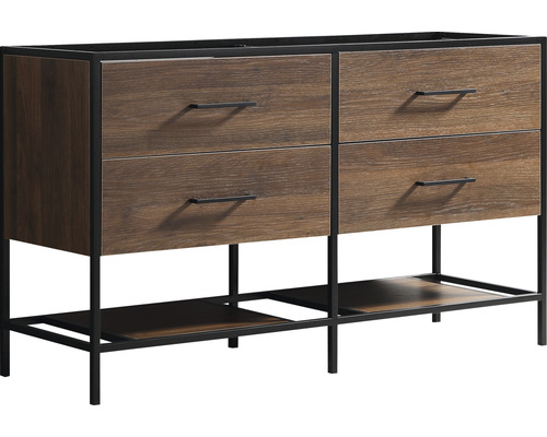 Meuble sous-vasque Industrial 140 walnut