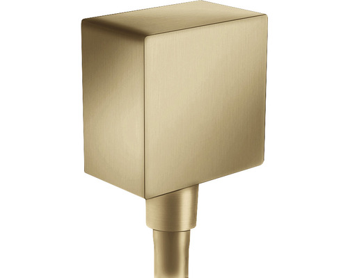 Coude de raccordement au mur hansgrohe FixFit Square 1/2 pouce brushed bronze brossé(e) 26455140