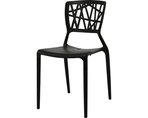 Chaise empilable Veba Webb 84 x 43 x 47 cm plastique noir-0