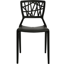 Chaise empilable Veba Webb 84 x 43 x 47 cm plastique noir-thumb-5
