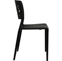 Chaise empilable Veba Webb 84 x 43 x 47 cm plastique noir-thumb-1