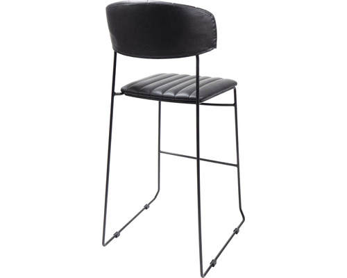 Tabouret de bar avec dossier et cadre métallique