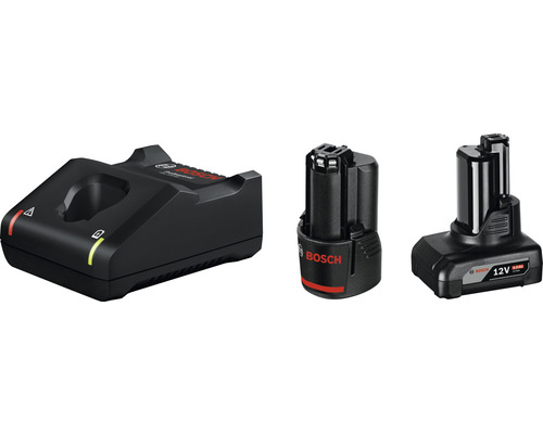 Kit de démarrage Bosch 12 V, 1x 2,0 Ah Li & 1x batterie 4,0 Ah + chargeur GAL 12V-40