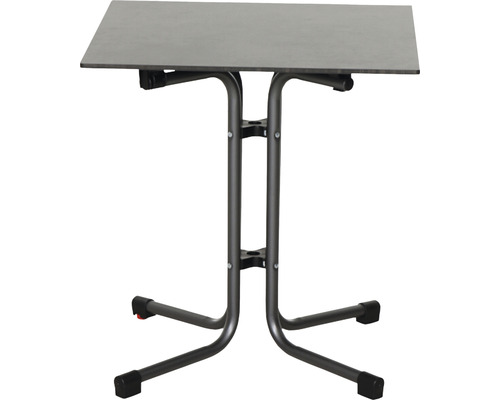 Klapptisch mit Metallgestell und rechteckiger Tischplatte