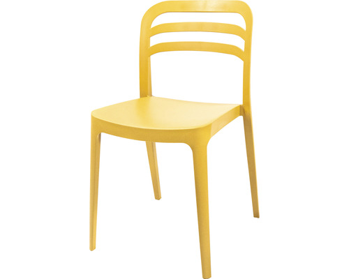 Chaise empilable Veba Wave 82 x 44 x 45 cm plastique jaune