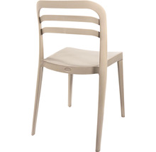 Chaise empilable Veba Wave 82 x 44 x 45 cm plastique beige-thumb-4