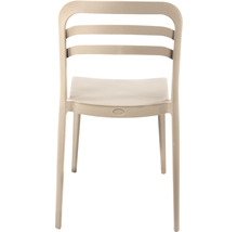 Chaise empilable Veba Wave 82 x 44 x 45 cm plastique beige-thumb-3