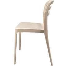 Chaise empilable Veba Wave 82 x 44 x 45 cm plastique beige-thumb-1