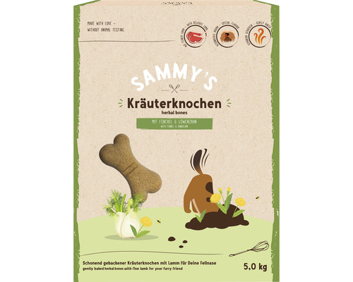 En-cas pour chiens bosch Sammy´s Os aux herbes fines 5 kg Sammy''s Os à base de plantes aromatiques au fenouil et au pissenlit, paquet de 5 kg