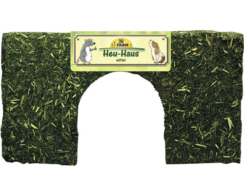 Snack pour rongeurs JR FARM maison avec du foin moyen 300 g Maison de foin pour petits animaux, taille moyenne