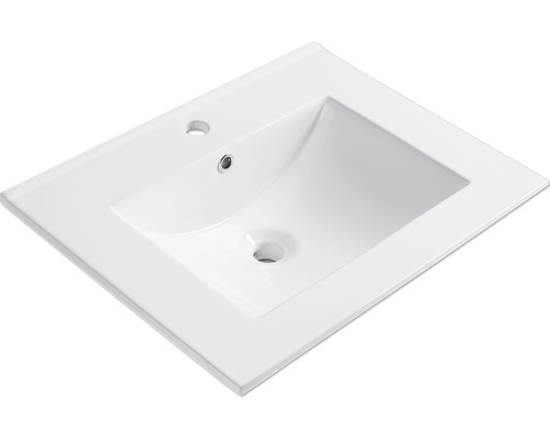 Vasque pour meuble Differnz Providence 60 x 46 cm blanc brillant émaillé 36.011.54 Lavabo en céramique pour salle de bains
