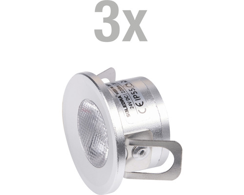 Drei Bodeneinbaustrahler für den Aussenbereich