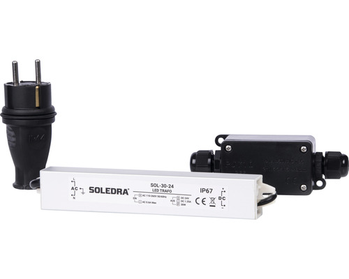 LED Trafo mit Netzstecker und Verbindungsklemmdose