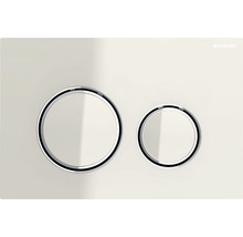 Plaque de commande Geberit avec deux boutons ronds
