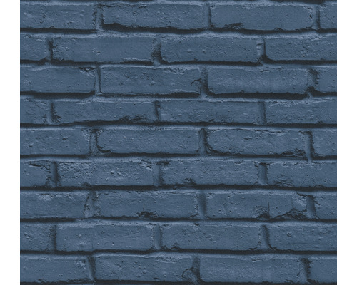 Papier peint intissé 35856-1 Attractive pierre de construction bleu Mur de briques bleues en arrière-plan