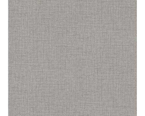 Papier peint intissé 38528-6 Desert Lodge aspect textile uni gris Papier peint textile avec une fine structure de tissu
