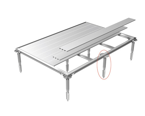 Fundament Biohort SmartBase Plus Zusatzpaket für Zusatztür Aluminiumtisch mit Schraubfüßen