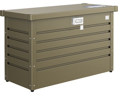 Boîte à colis Biohort 100 101 x 46 cm bronze-métallique Coffre de jardin en métal avec serrure pour l''extérieur