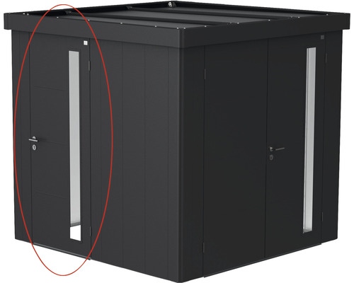 Porte supplémentaire biohort pour abri de jardin Neo gris foncé métallique Porte supplémentaire biohort pour abri de jardin Neo gris foncé métallique