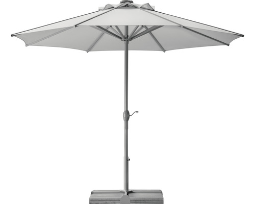Parasol de marché Schneider Rooftop 350 cm gris argent