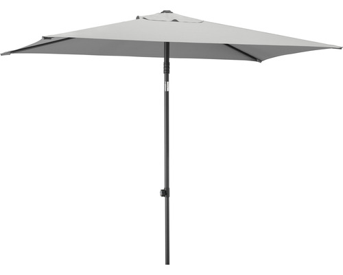 Parasol de marché Schneider Sevilla rectangulaire 240 x 140 cm gris argent