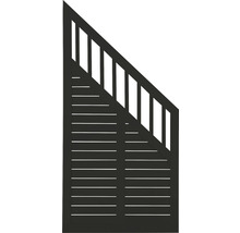 Illustration eines Gartentors mit horizontalen und vertikalen Elementen