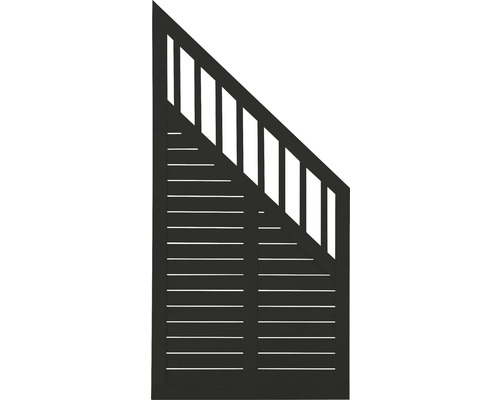 Illustration eines Gartentors mit horizontalen und vertikalen Elementen