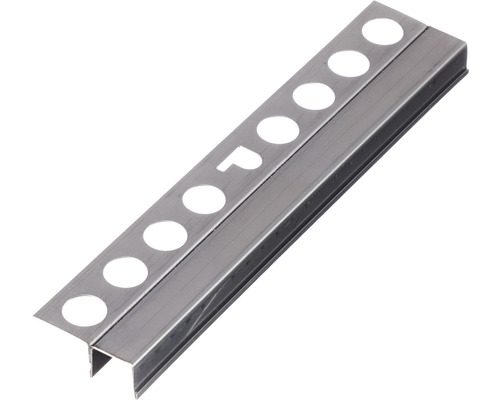 Fliesenschiene aus Metall mit runden Aussparungen