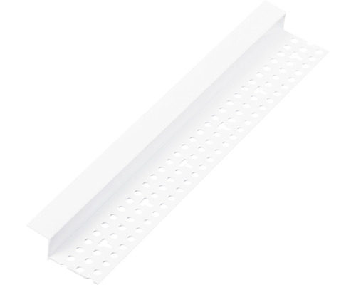 Cornière de protection d''angle en plastique perforée