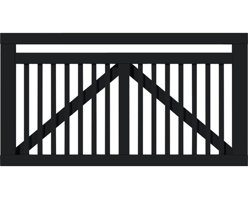 Holzzaun mit diagonalen Verstrebungen
