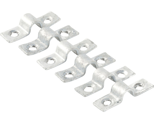Six étriers métalliques pour la fixation