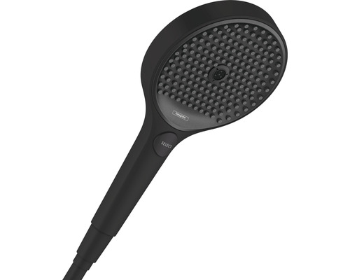 Handbrause hansgrohe Rainfinity 130 3jet rund Ø 130 mm schwarz matt 26864670 Handbrause mit Strahlartenumstellung