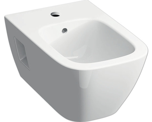 Bidet GEBERIT Renova Plan Square suspendu au mur blanc sans revêtement 500380011