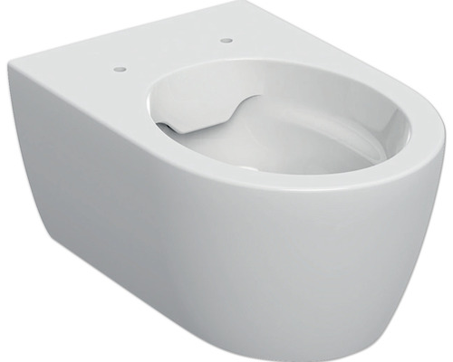 WC suspendu GEBERIT iCon cuvette à fond creux sans bride de rinçage blanc sans abattant WC 501661001
