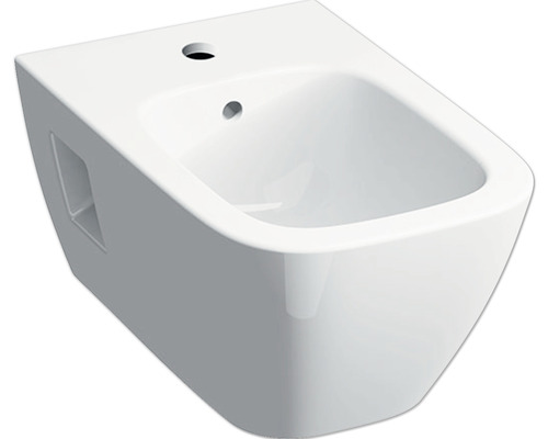 Bidet GEBERIT Renova Plan Square suspendu au mur blanc avec revêtement 500380018