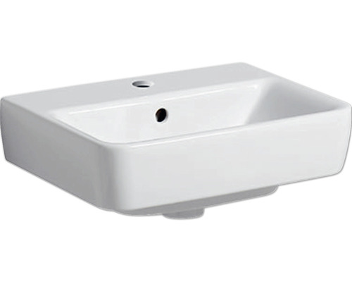 Lavabo à poser Lave-mains GEBERIT Renova Plan 45 x 34 cm blanc brillant Émail spécial KeraTect® 501718008