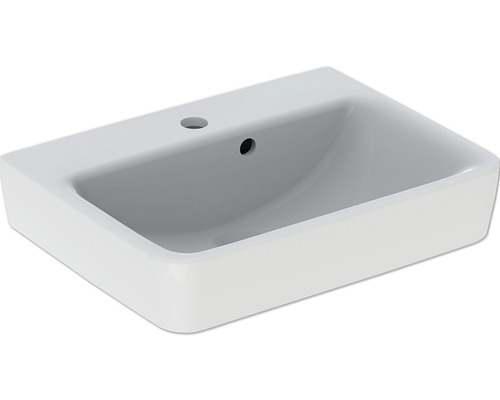 Lavabo à poser Lave-mains GEBERIT Renova Plan 50 x 38 cm blanc brillant Émail spécial KeraTect® 501719008