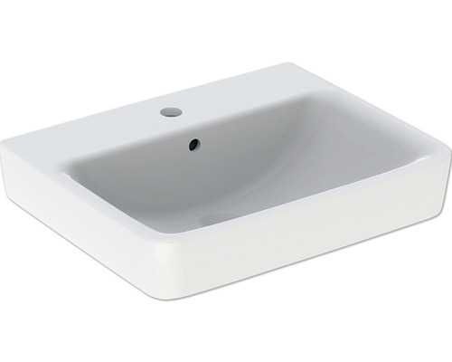 Lavabo à poser GEBERIT Renova Plan 55 x 44 cm blanc brillant Émail spécial KeraTect® 501720008