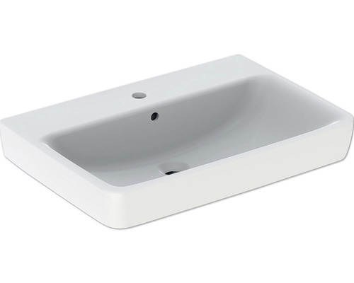 Lavabo à poser GEBERIT Renova Plan 70 x 48 cm blanc brillant Émail spécial KeraTect® 501724008