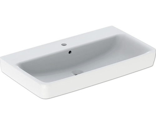 Lavabo à poser GEBERIT Renova Plan 85 x 48 cm blanc brillant Émail spécial KeraTect® 501727008